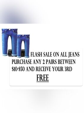BUNDLE FLASH SALE ON ALL JEANS BETWEEN $10-$50